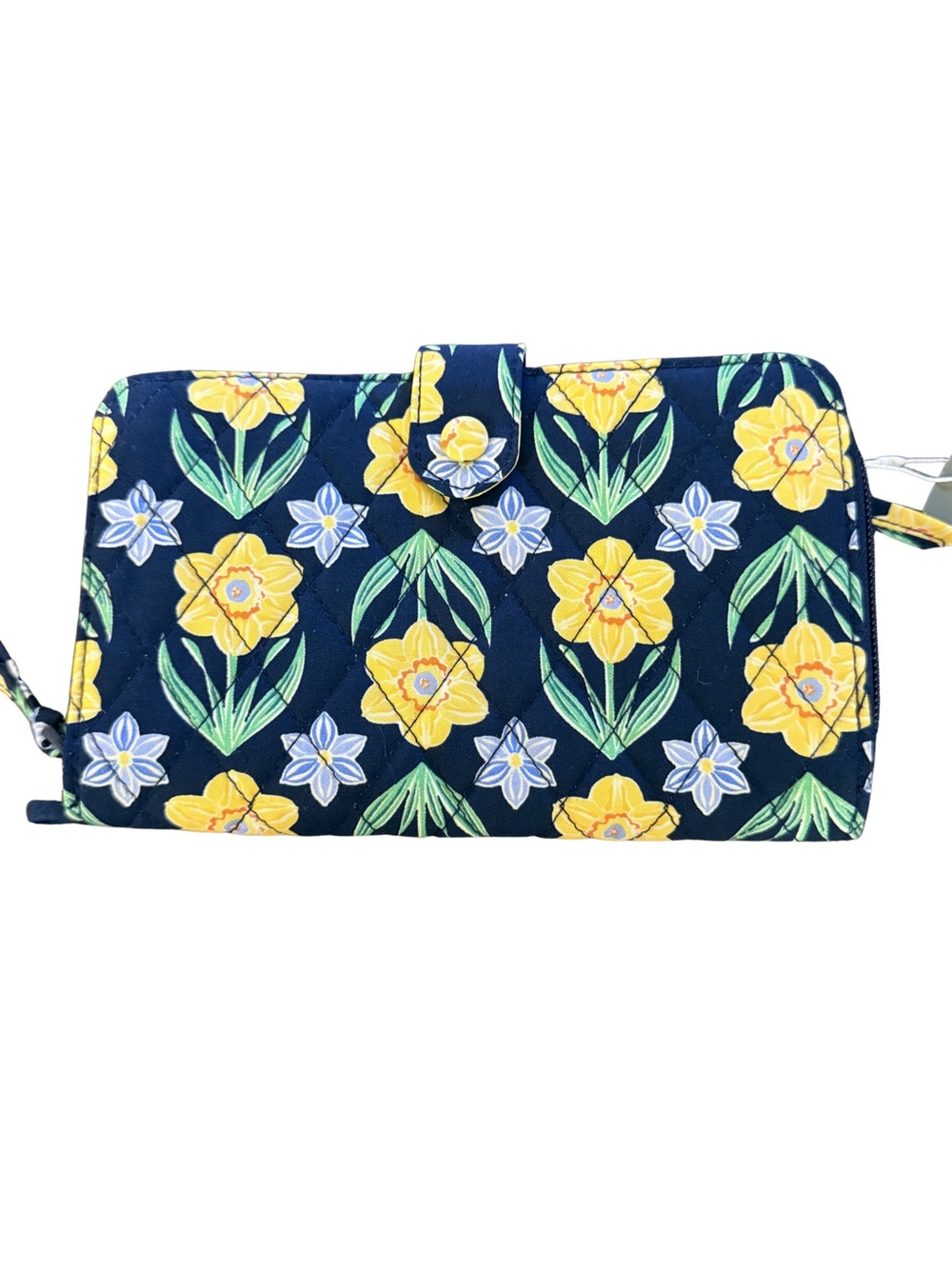 NWT Vera Bradley Large Tab Quilted Daffodil Wallet